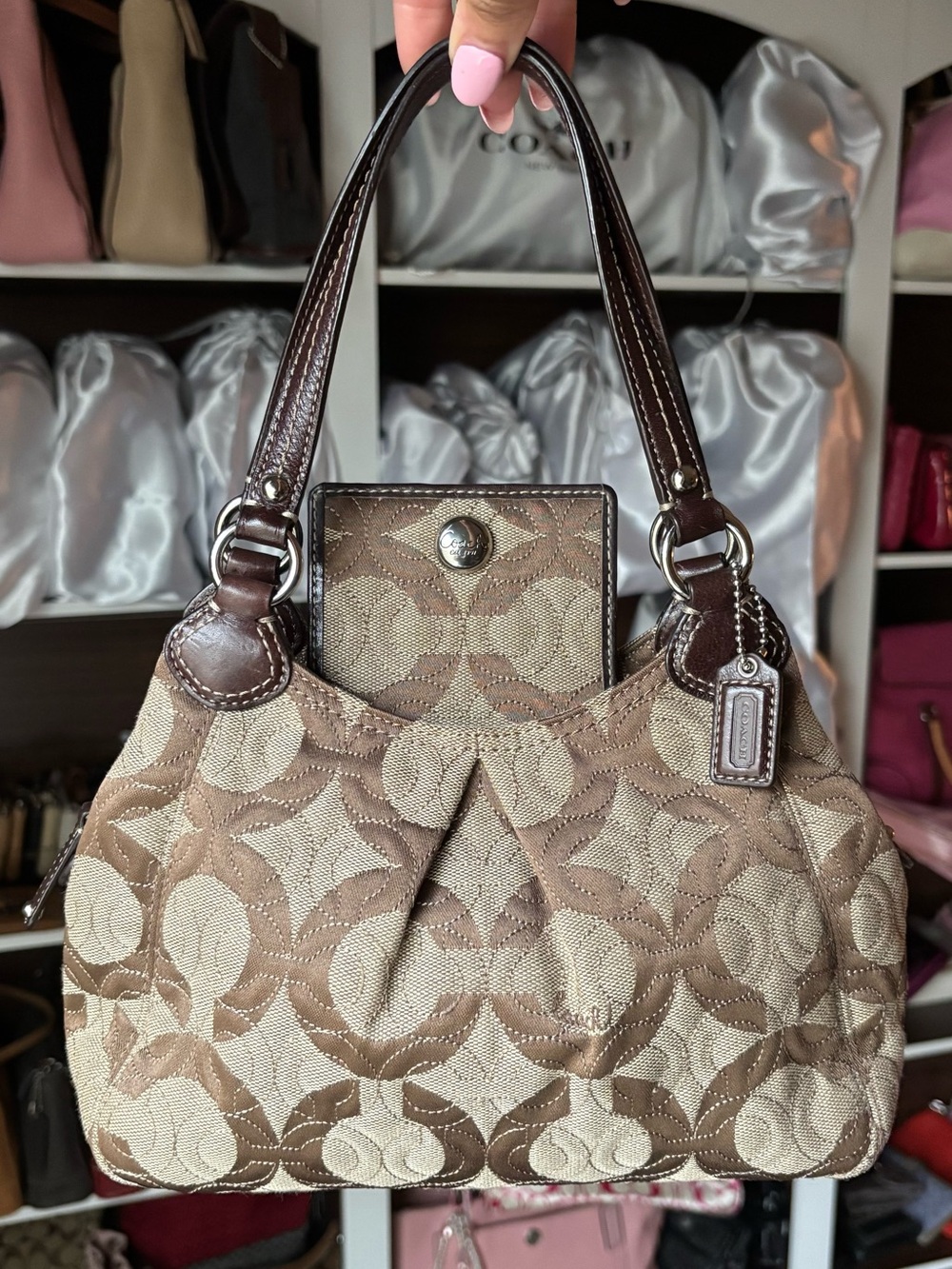 🤎COACH Gramercy Op Art Bag & Wallet🤎